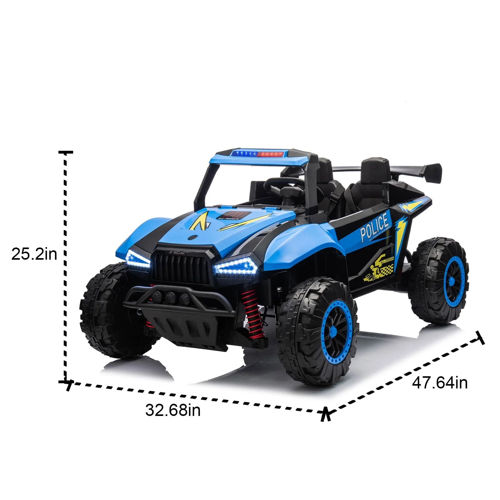 24V Kids Electric Ride-On Car with Double Doors, Remote Control, USB, LED Lights, and Megaphone - Image 3