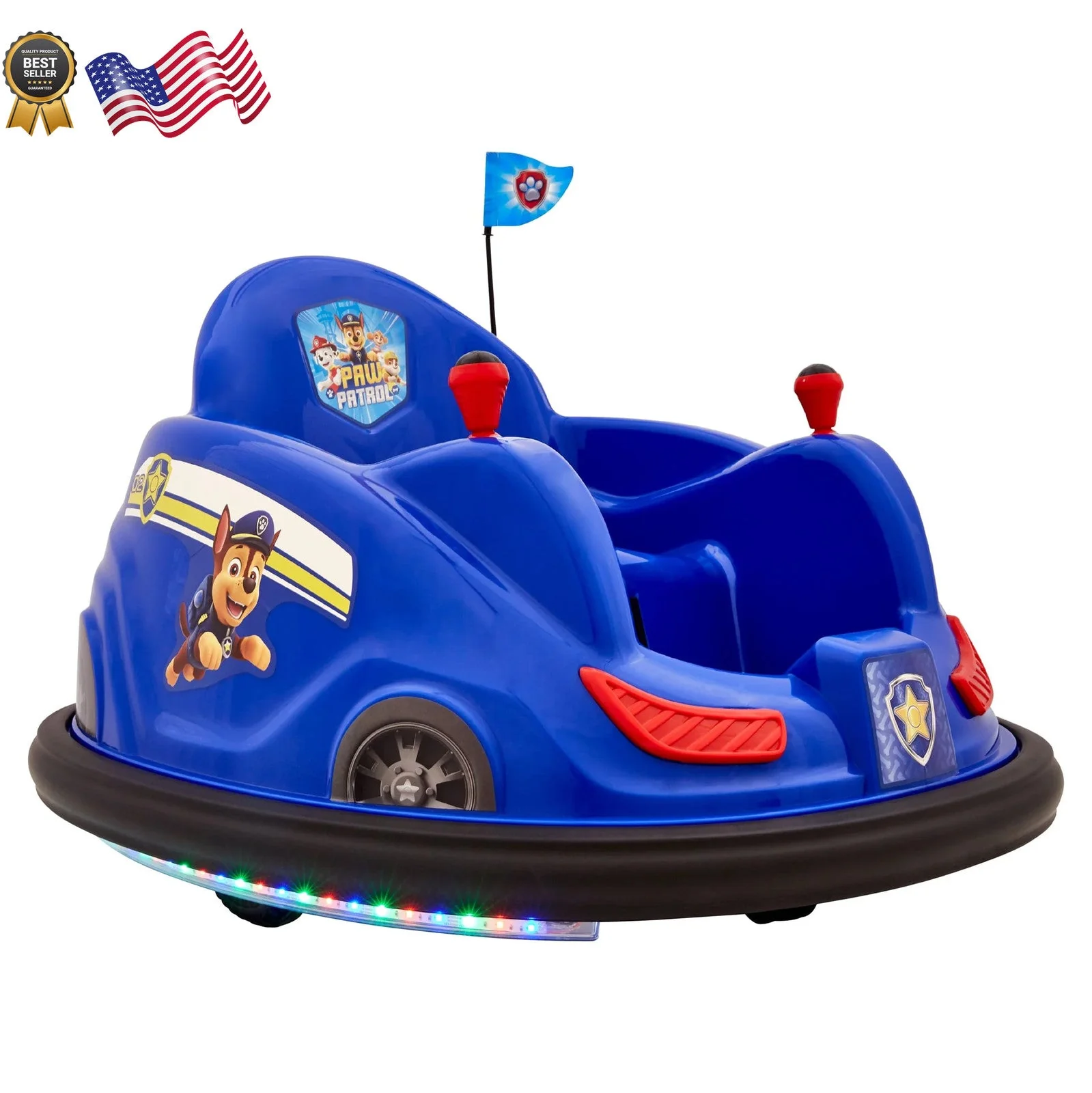 6V Battery-Powered Electric PAW Patrol Bumper Ride-On Car - Image 12