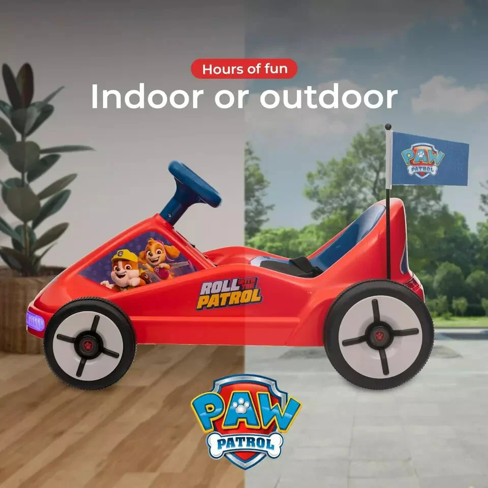 Paw Patrol Chase 6V Electric Ride-On Go-Kart for Kids with Lights - Image 5