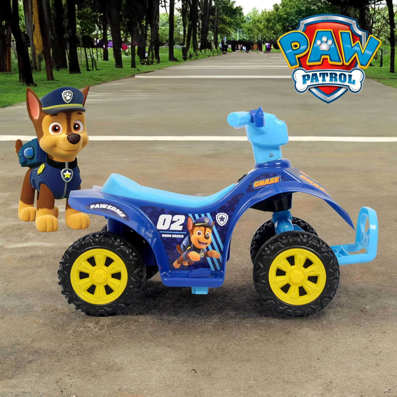 Paw Patrol Chase 6V Quad Ride-On Toy for Kids with Rechargeable Battery and Safety Features - Image 5
