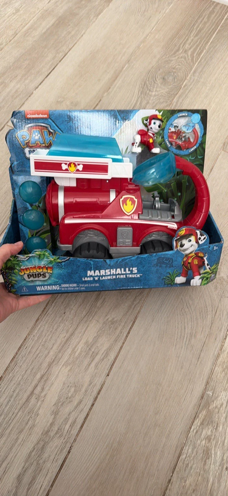 PAW Patrol Jungle Pups Marshall Fire Truck Toy with Load 'N Launch Feature - Image 2