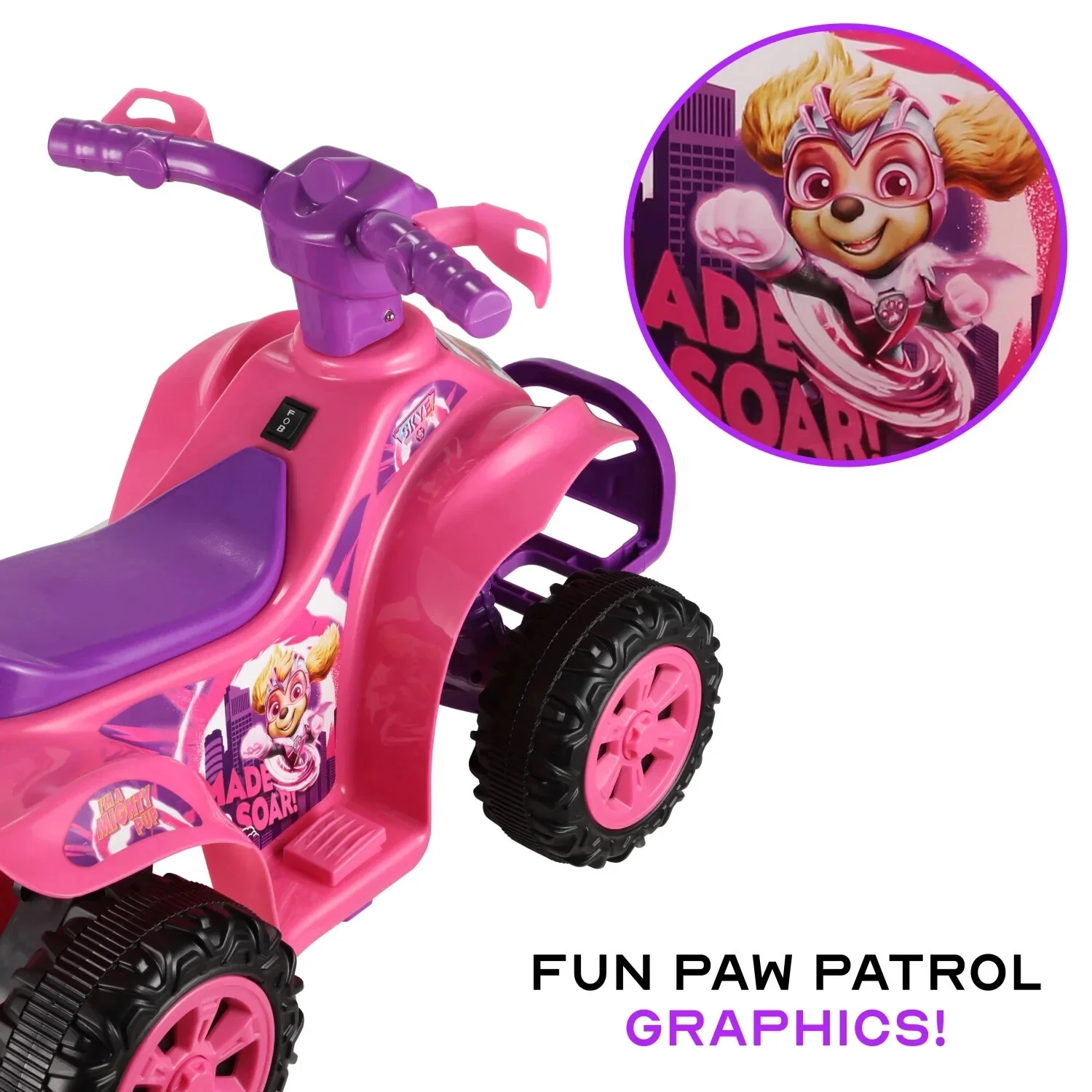 Battery-Powered 6V Electric Quad with Skye Graphics for Ages 2+ - Image 3