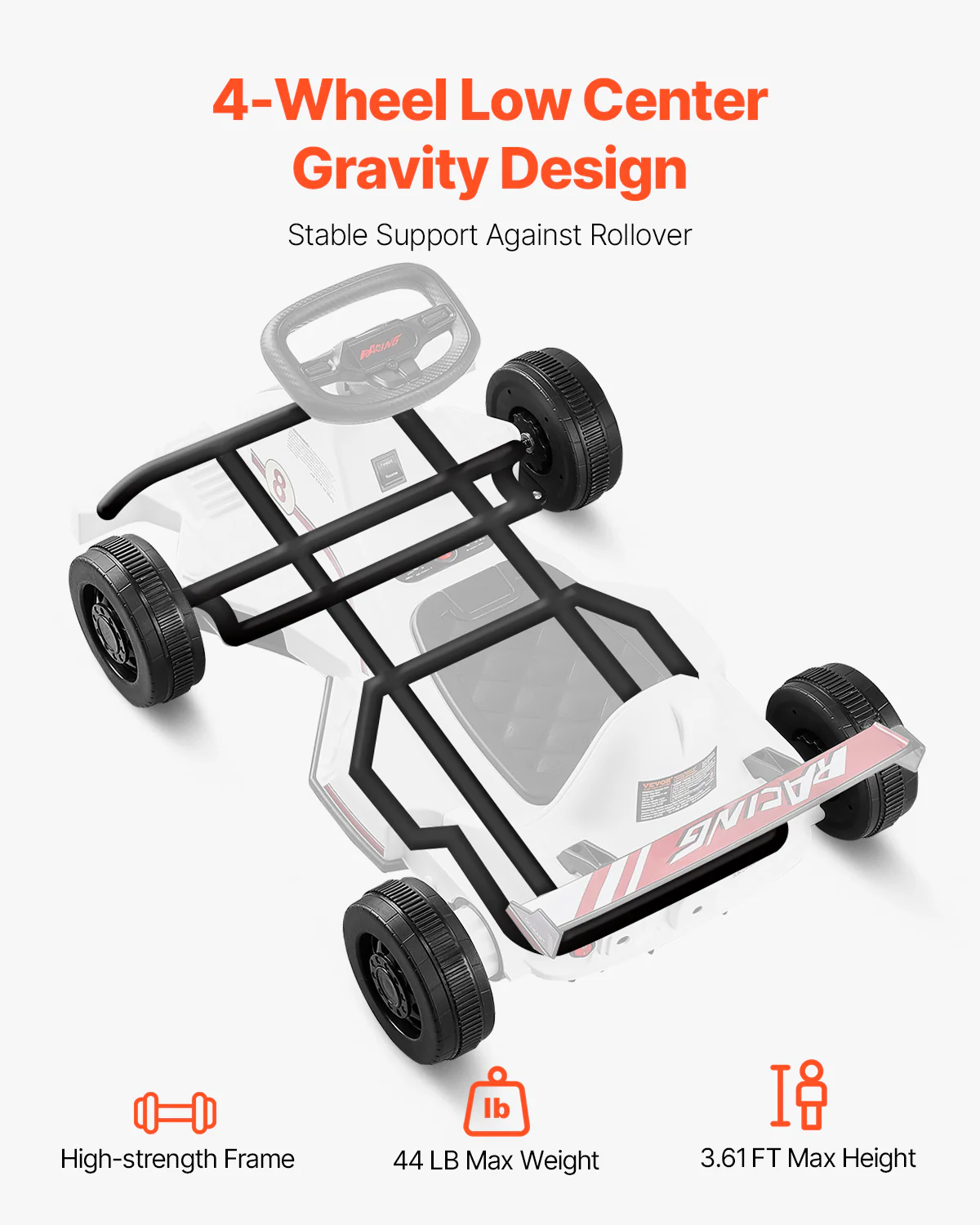 Dual-Mode Pedal and Electric Go-Kart for Kids Ages 2-12 High-Speed Outdoor Ride-On Toy - Image 2