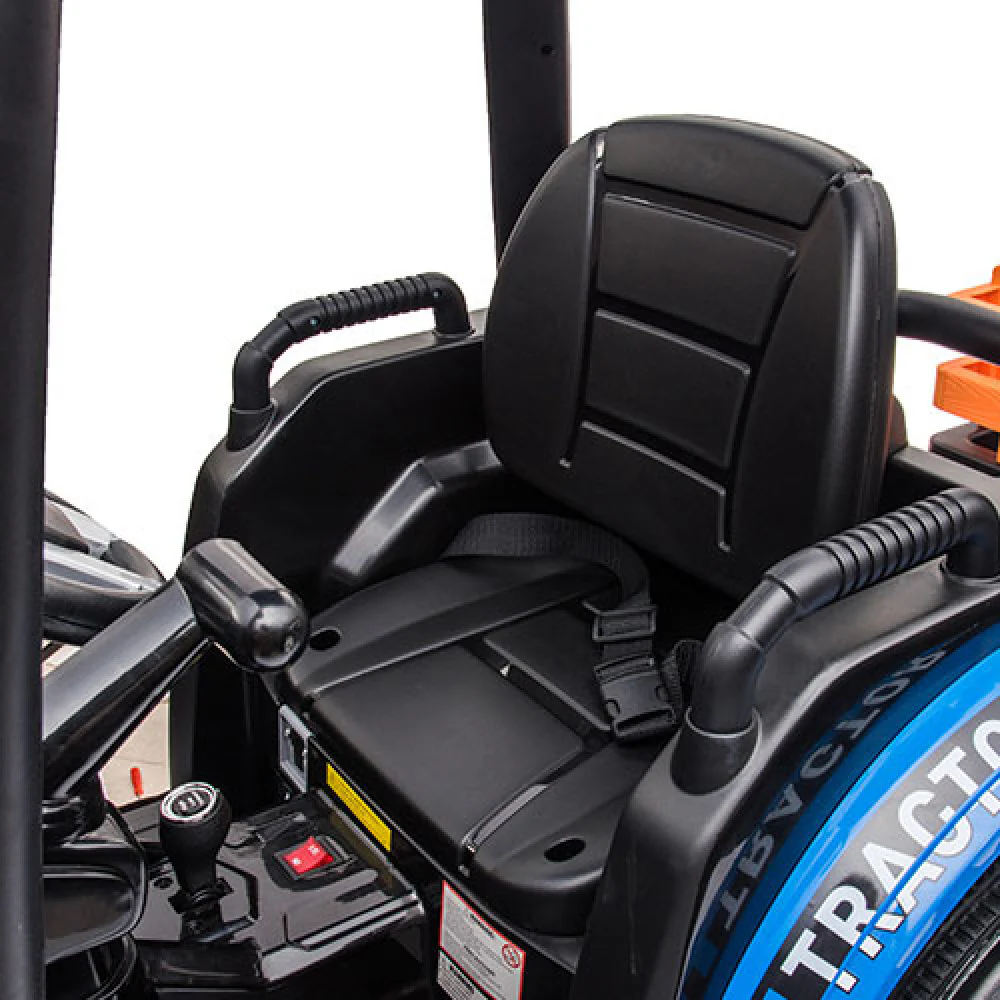 Kids' Pedal Tractor with Functional Loader and Backhoe Ride-On Toy - Image 12