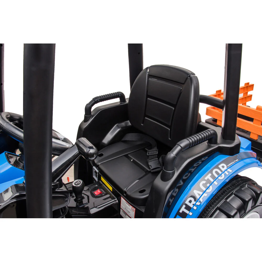 Kids' Pedal Tractor with Functional Loader and Backhoe Ride-On Toy - Image 8