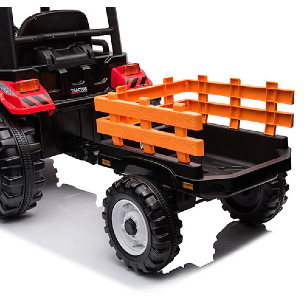Kids' Pedal Tractor Ride-On Toy with Working Loader and Backhoe Digger - Image 11