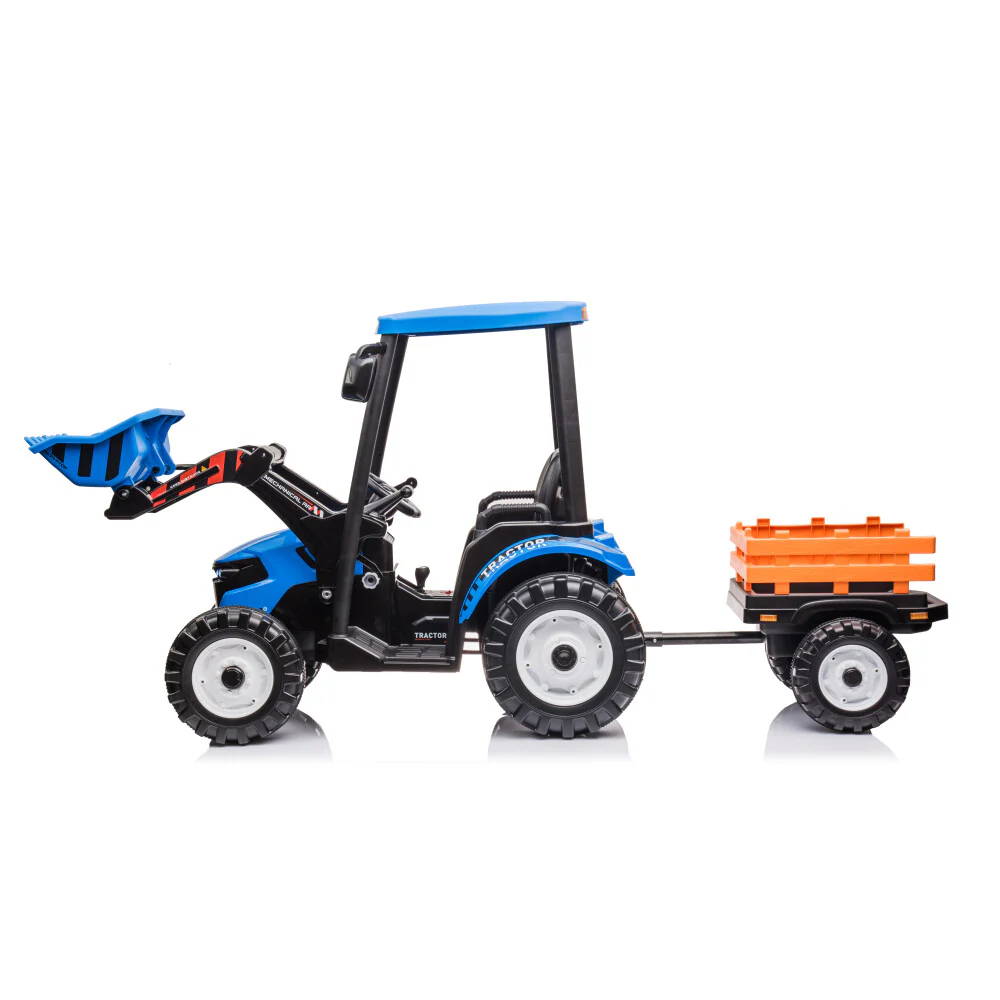 Kids' Pedal Tractor Ride-On Toy with Working Loader and Backhoe Digger - Image 13