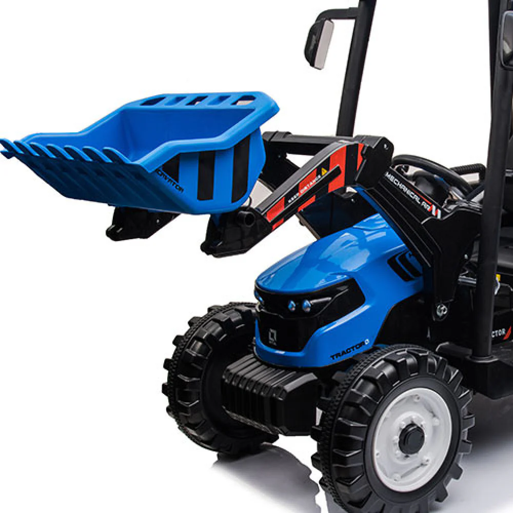 Kids' Pedal Tractor Ride-On Toy with Working Loader and Backhoe Digger - Image 16