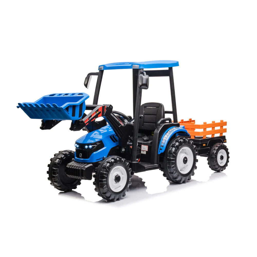Kids' Pedal Tractor Ride-On Toy with Working Loader and Backhoe Digger - Image 17