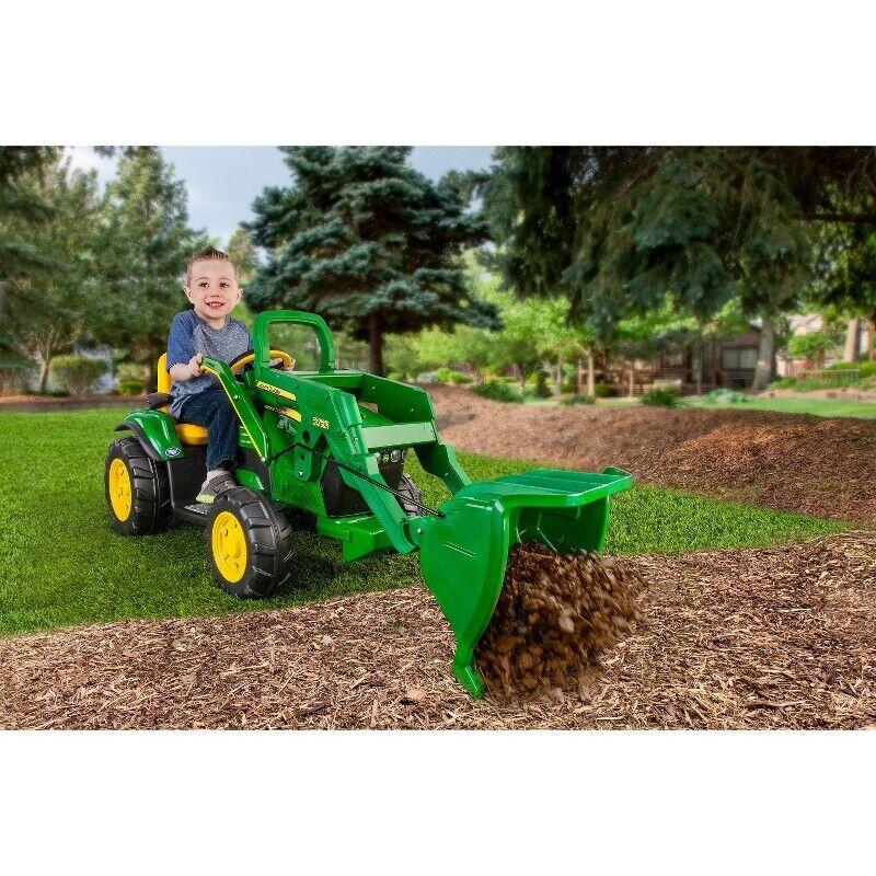 Peg Perego 12V John Deere Ground Loader Electric Ride-On Vehicle - Image 2