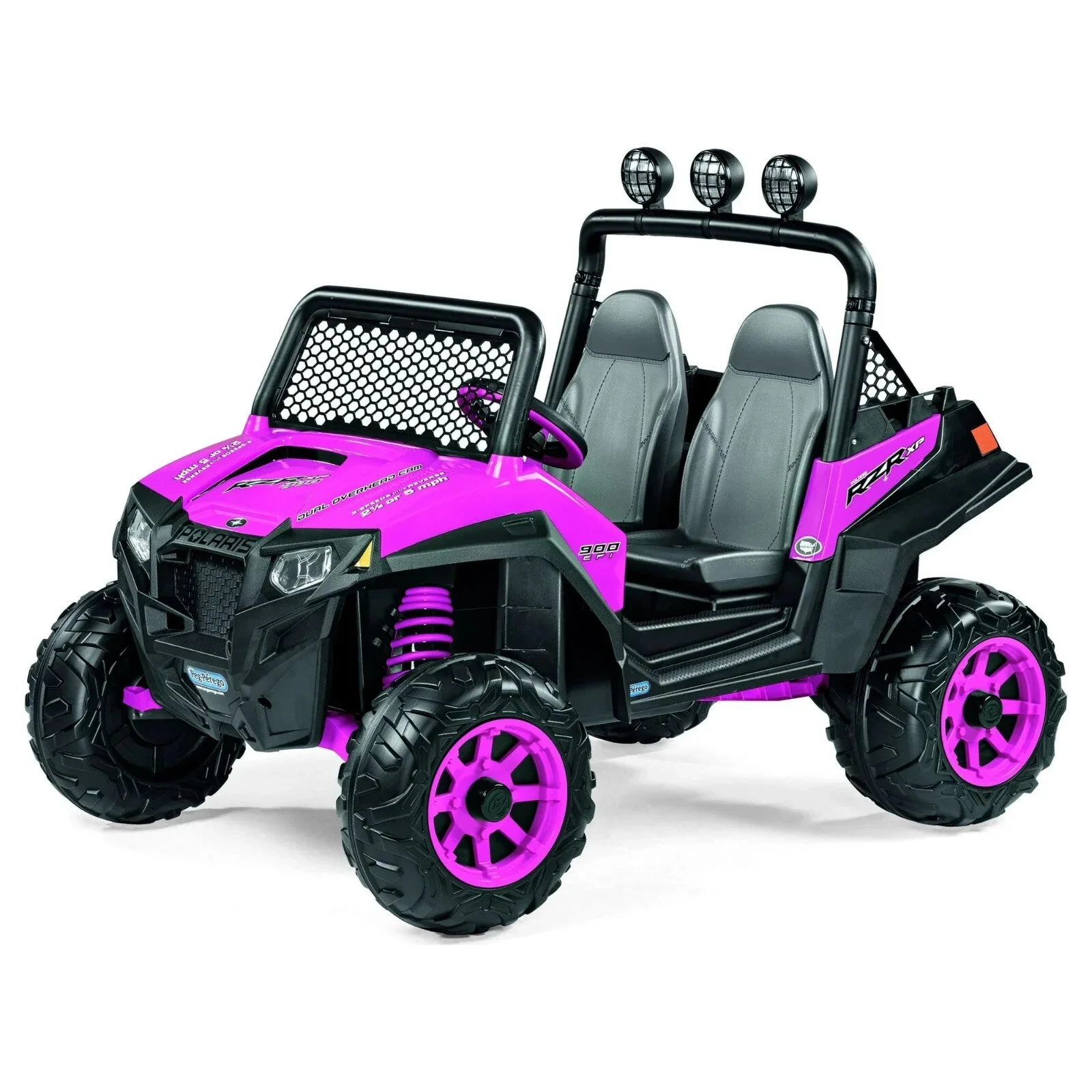 12V Polaris RZR 900 Pink Powered Ride-On Vehicle for Kids - Image 4