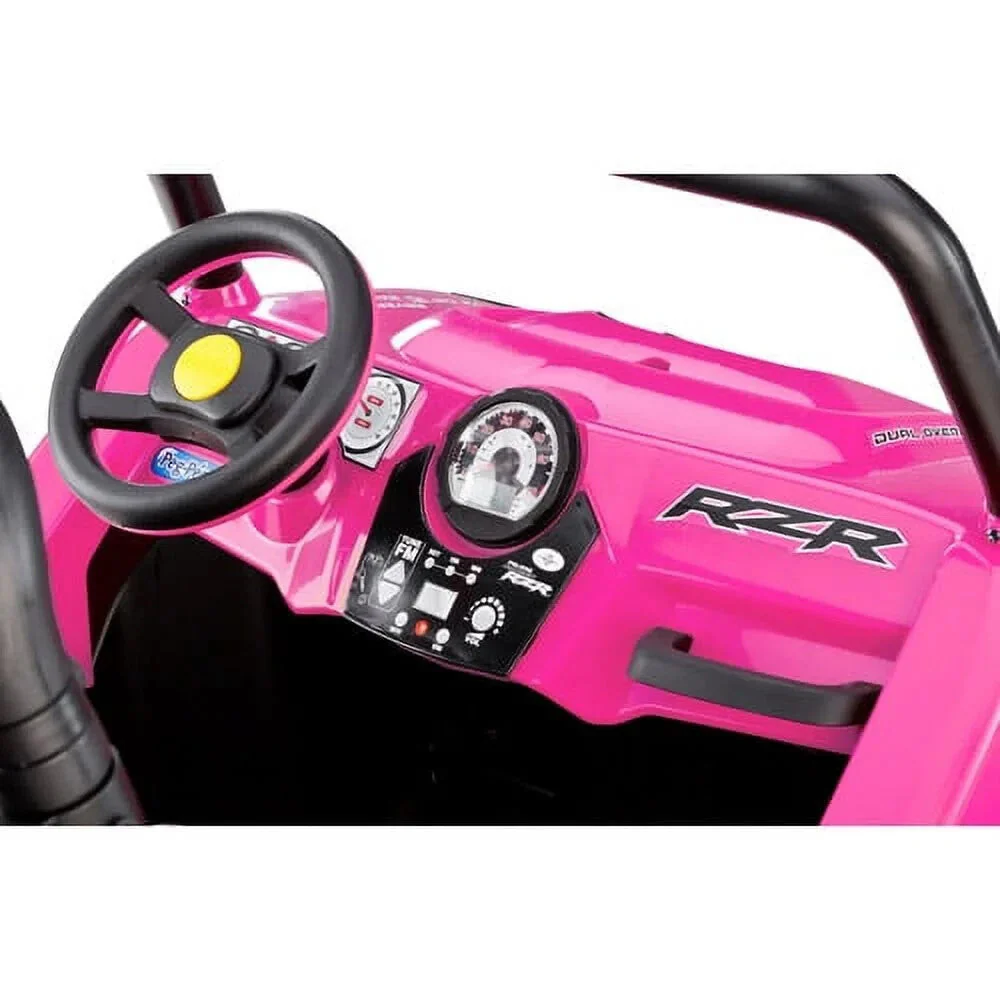 12V Polaris RZR 900 Pink Powered Ride-On Vehicle for Kids - Image 9