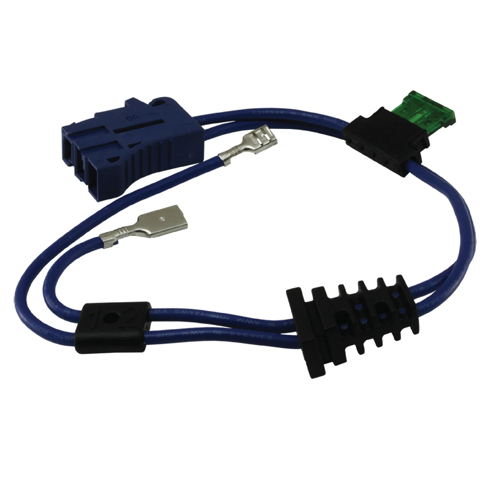12 Volt Blue Battery Connector with Fuse for Gaucho Gator Sportsman Vehicles - Image 7