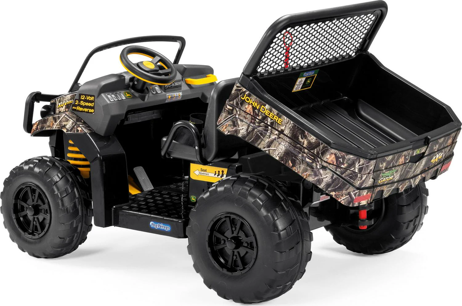 Peg Perego John Deere Gator XUV 12 Volt Ride-on Vehicle - Camouflage - Image 12