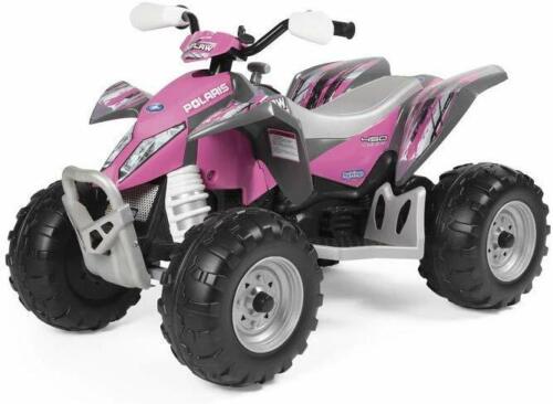 Peg Perego Polaris Kids' ATV Quad Car Motor Toy - Pink for Girls - Image 2