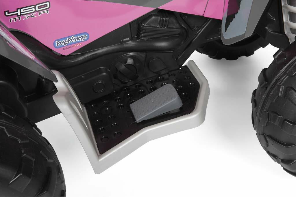 Peg Perego Polaris Kids' ATV Quad Car Motor Toy - Pink for Girls - Image 5