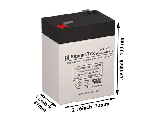 Rechargeable 6V 4.5A Replacement Battery for Ride-On Vespa Toy - Image 2