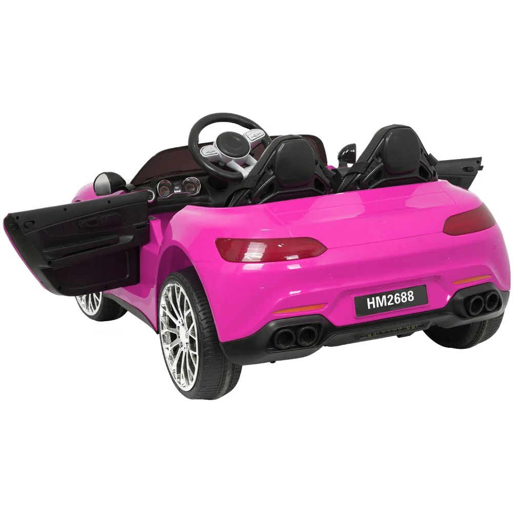 Pink 12V 2-Seater Ride-On Car with 2WD, Remote Control, Bluetooth, MP3, and LED Lights - Image 11