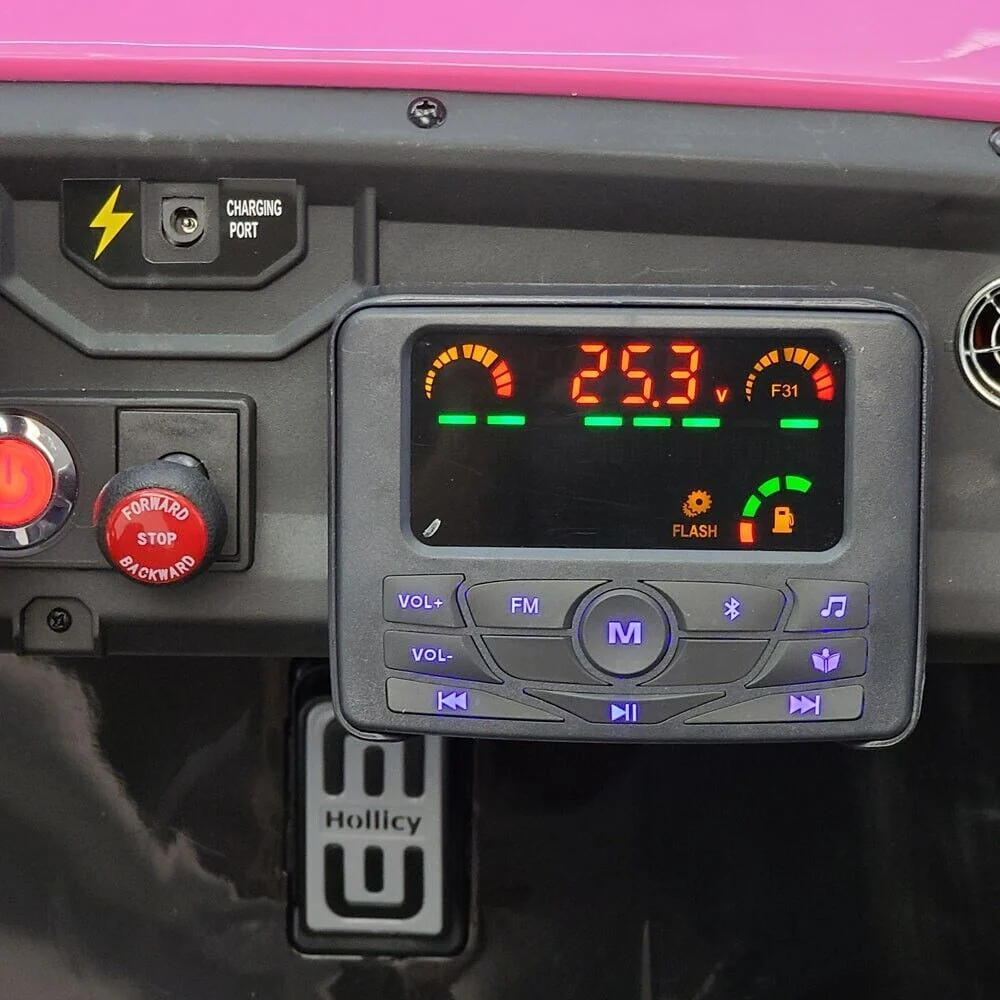 Pink 24V Children's Ride on Car 4×4 UTV Buggy with 2 Seats, Remote Control, and Bluetooth Connectivity - Image 12
