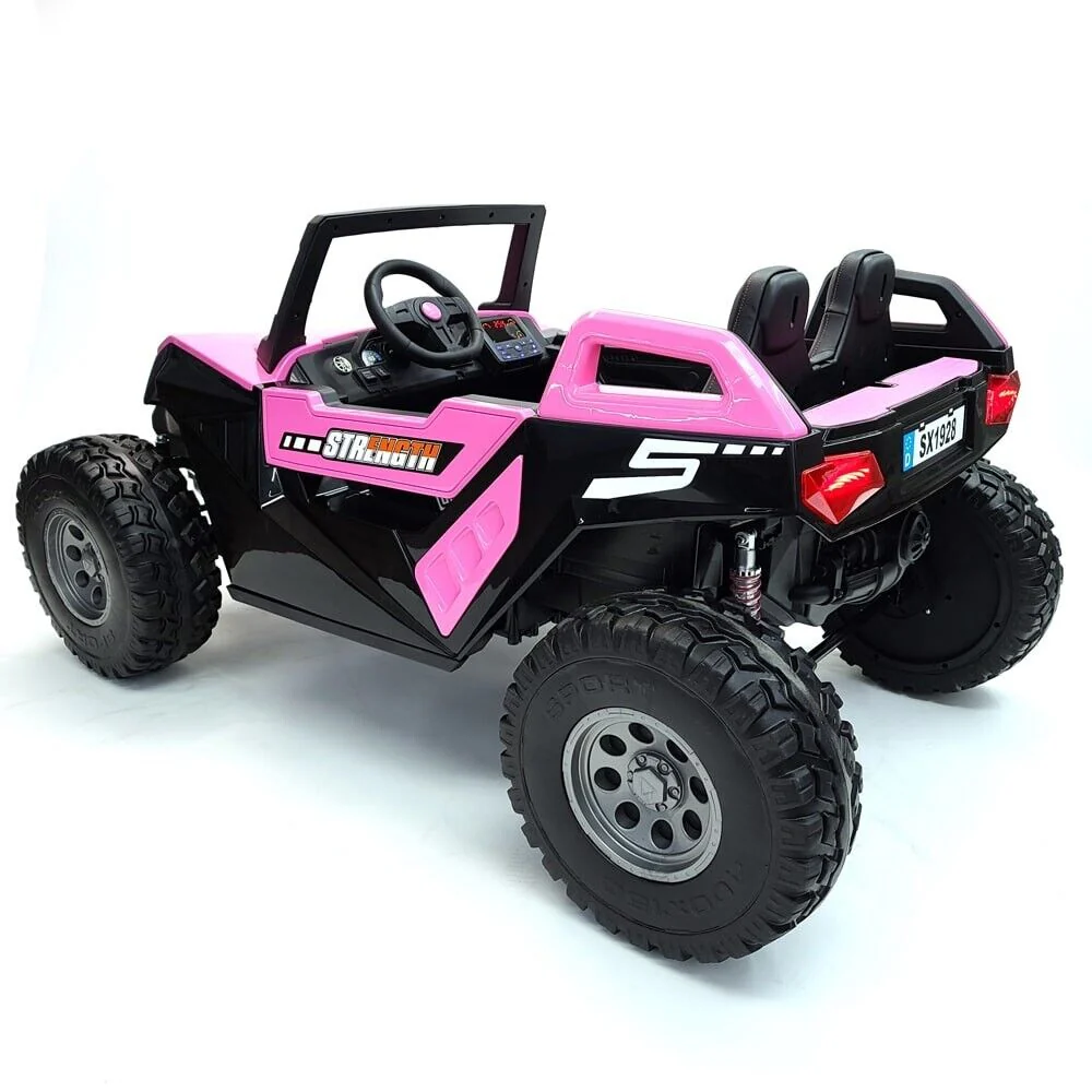 Pink 24V Children's Ride on Car 4×4 UTV Buggy with 2 Seats, Remote Control, and Bluetooth Connectivity - Image 6