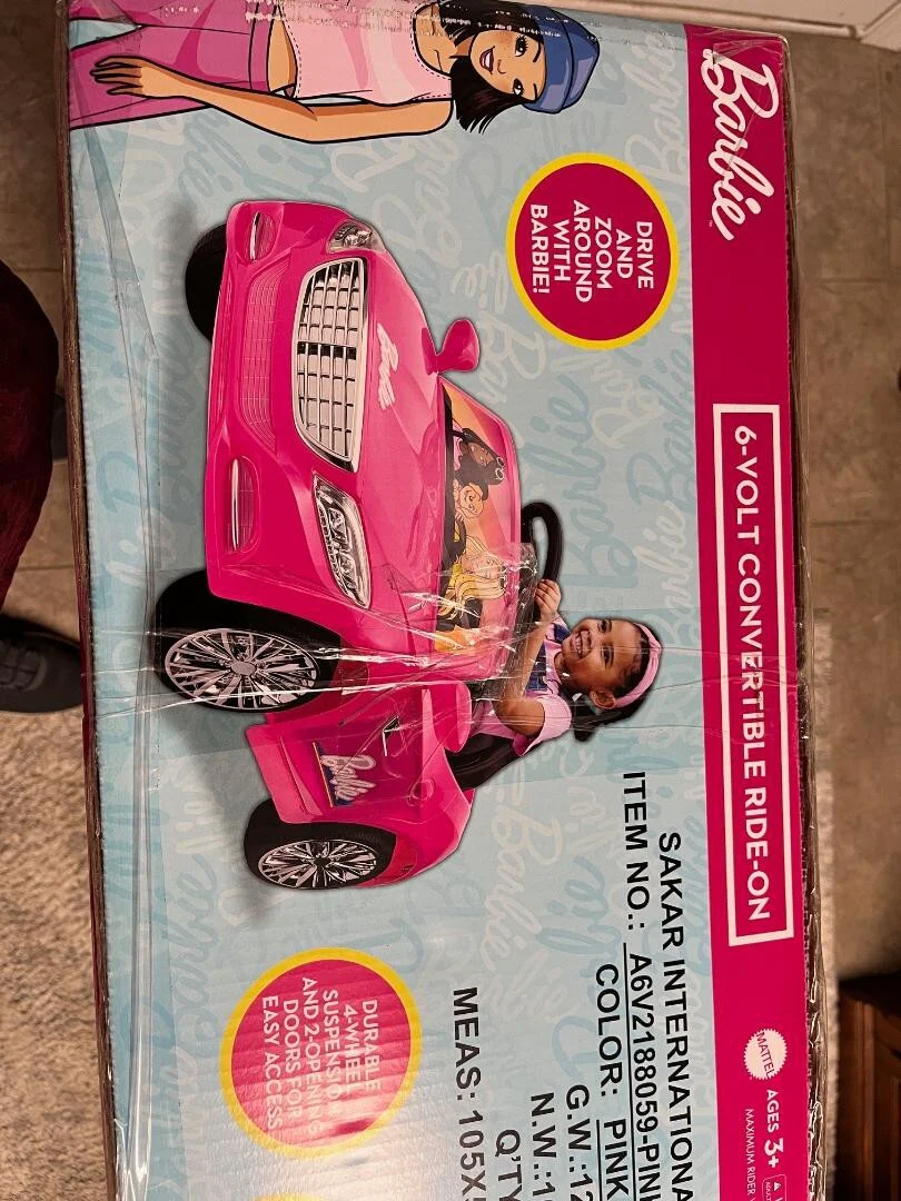 Pink Convertible Battery-Powered 6V Ride-On Car with Remote Control for Kids Ages 3+ - Image 8