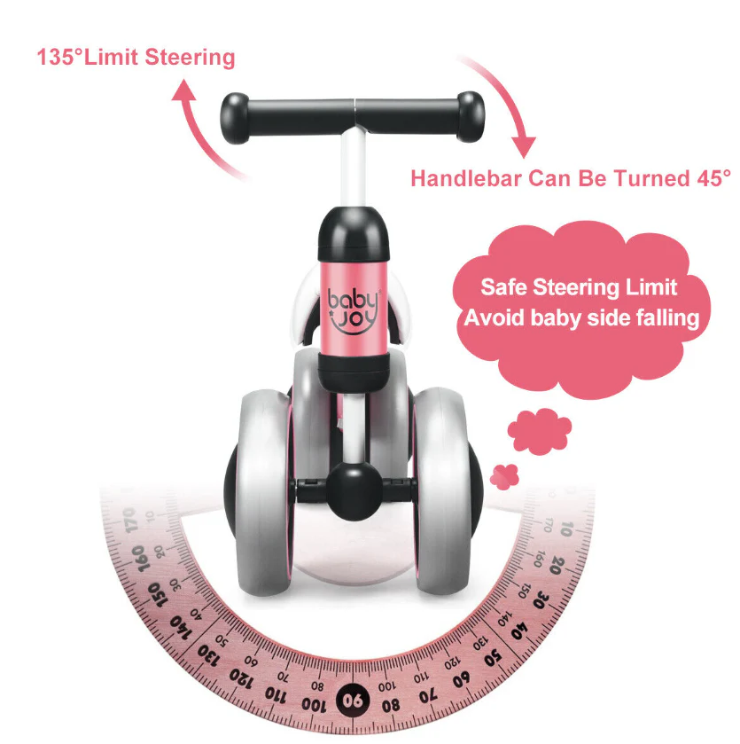 Pink Children's Balance Bike - No Pedals, Perfect for Toddlers to Learn and Play - Image 6
