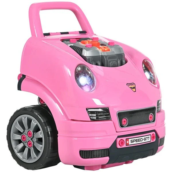 Pink Kids Mechanic Repair Truck Playset for Toddlers Ages 3-5 - Image 9