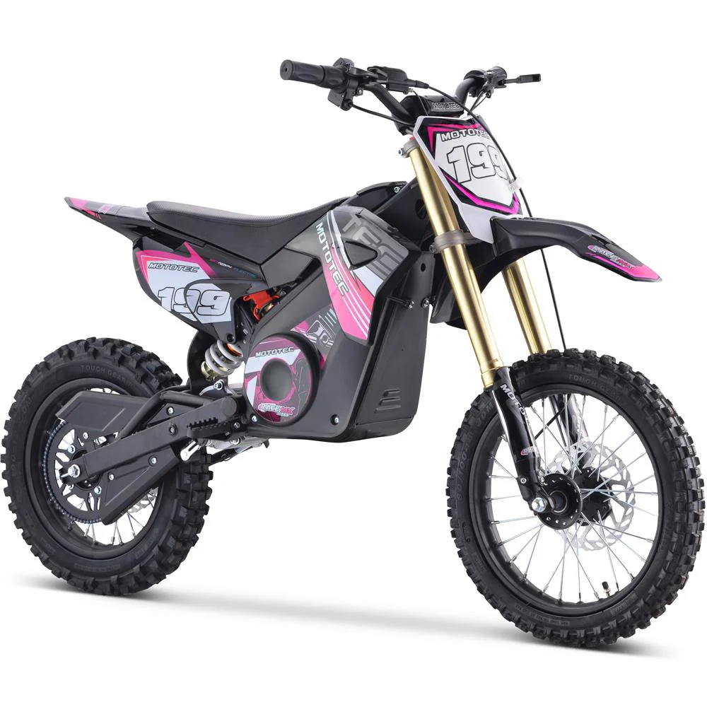 MotoTec 48v Pro Pink Electric Dirt Bike 1600w Lithium - Image 6