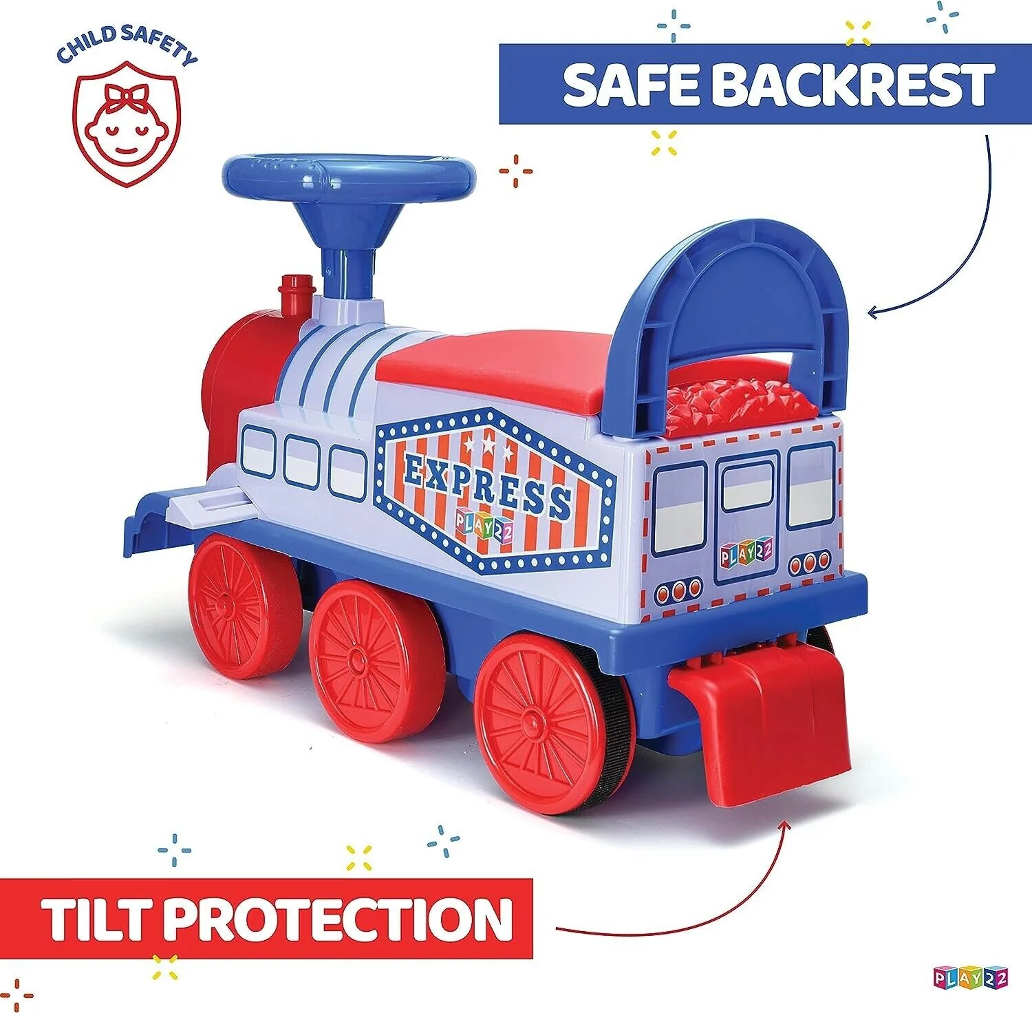 Play22 Electric Ride On Train Set with Tracks - Interactive Toy Train for Kids - Image 5