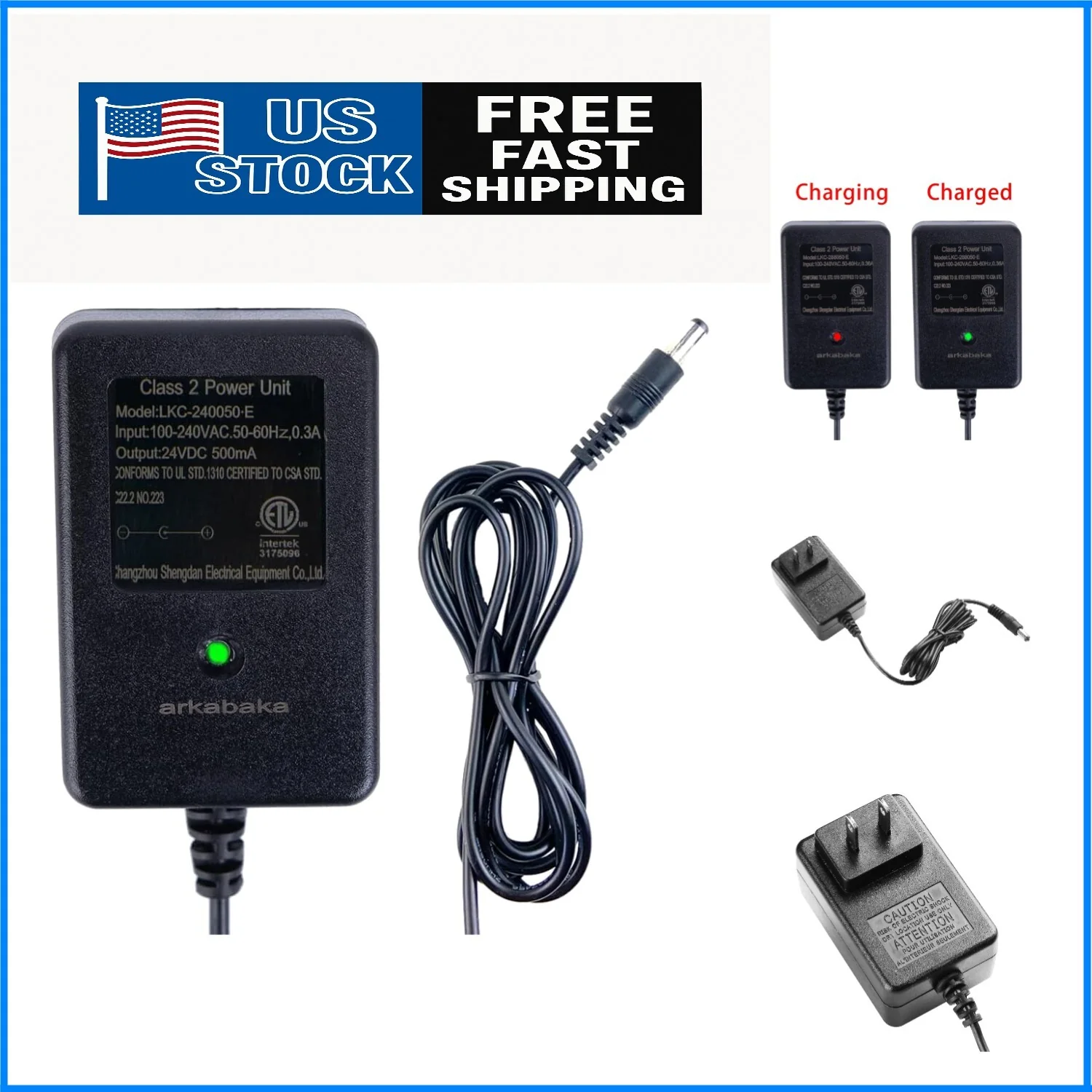 24V Ride-On Toy Charger with Overcurrent Protection 0.36 Amps Plug-In - Image 9