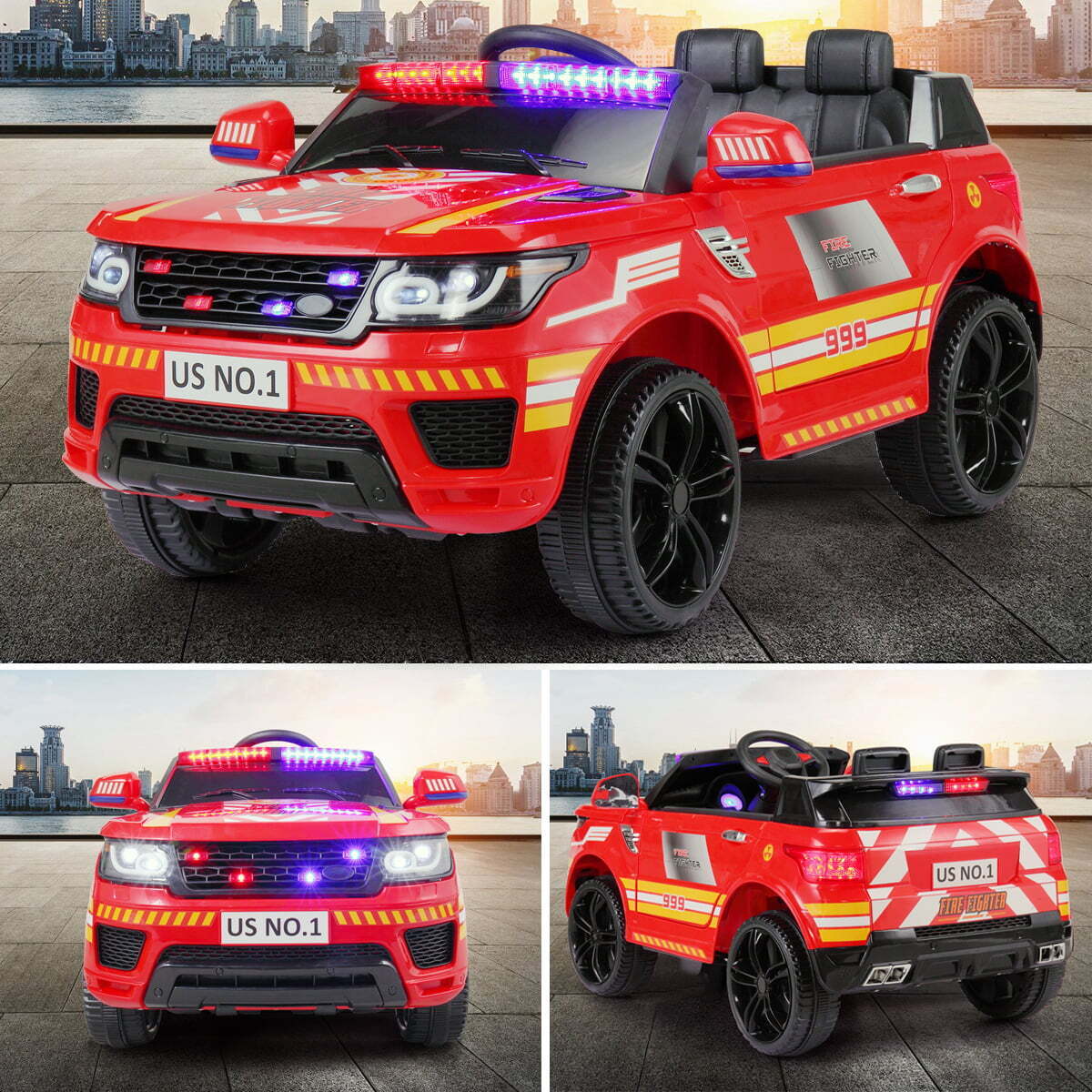 Police Car Electric Ride-On SUV for Kids with Remote Control - 12V Battery Powered Truck Toy - Image 6