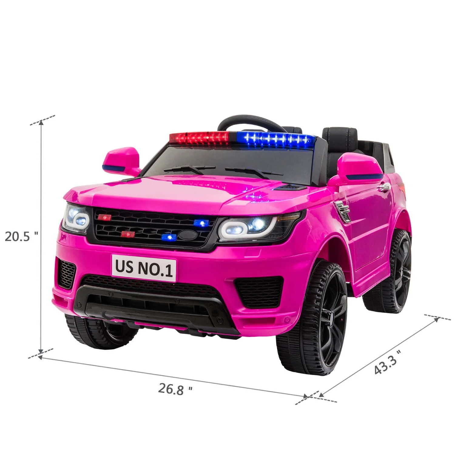 Police Car Electric Ride-On SUV for Kids with Remote Control - 12V Battery Powered Truck Toy - Image 9