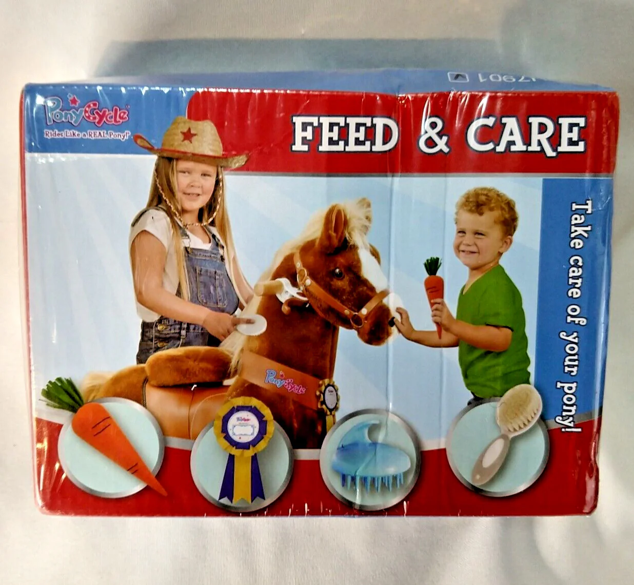 Pony Cycle Ride-On Horse with Feed and Care Accessory Set