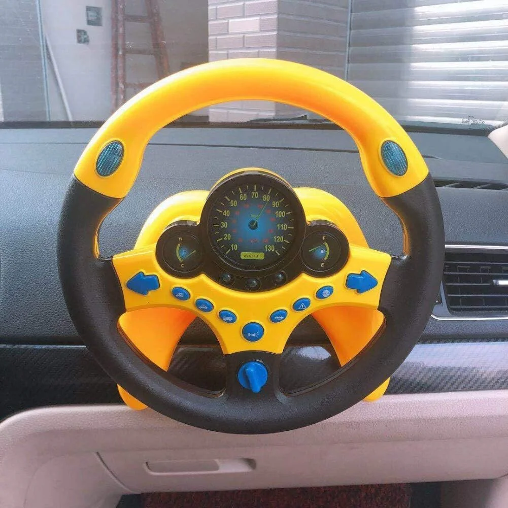 Portable Simulated Driving Steering Wheel Toy for Educational Play and Imaginative Fun - Image 10