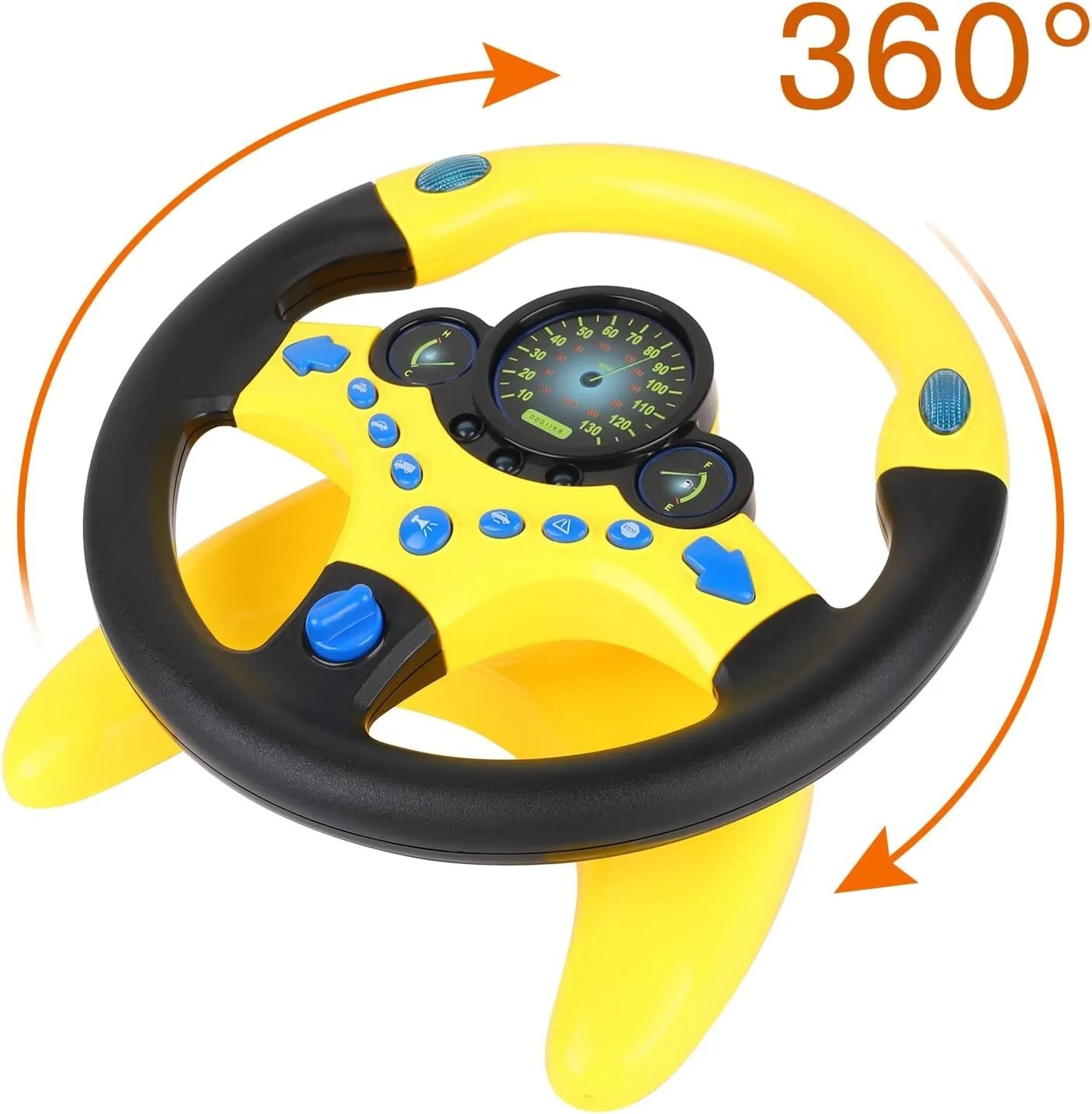 Portable Simulated Driving Steering Wheel Toy for Educational Play and Imaginative Fun - Image 5