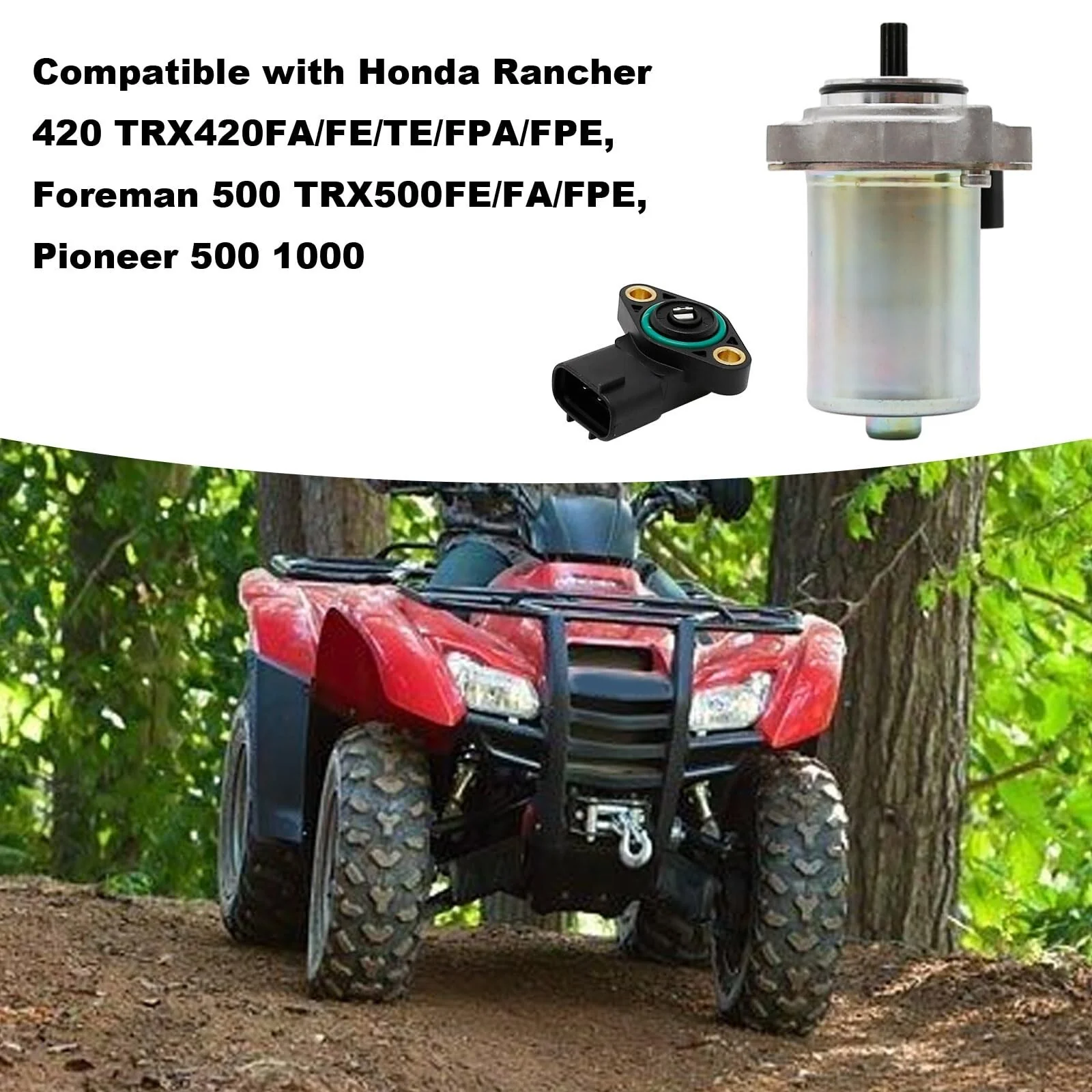 Power Shift Control Motor with Angle Sensor Replacement for Honda TRX420FA 2009 - Image 5