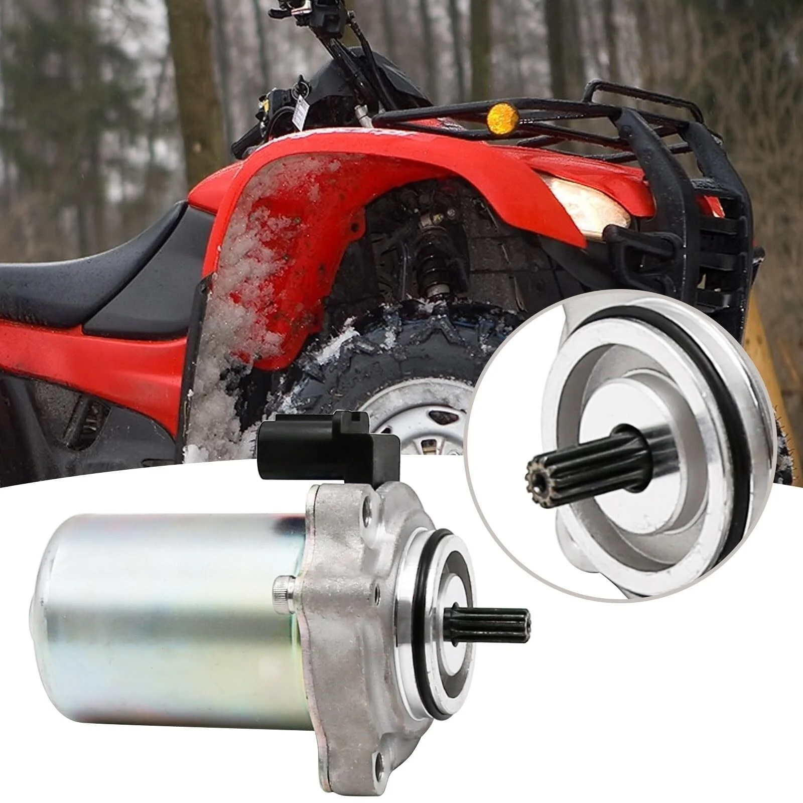 Power Shift Control Motor with Angle Sensor Replacement for Honda TRX420FA 2009 - Image 6
