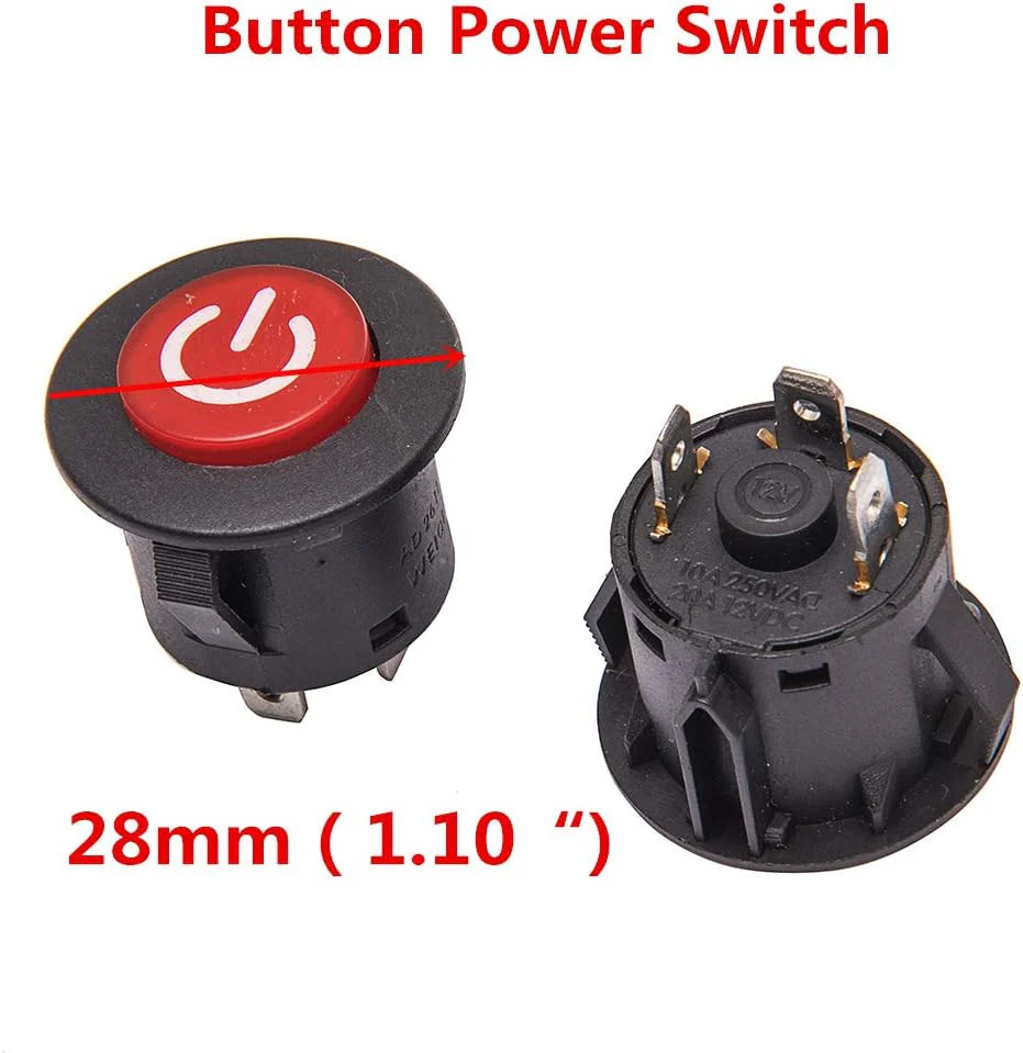 12V 20A Start Power Button Replacement Switch for Kids Ride-On Cars - Image 2
