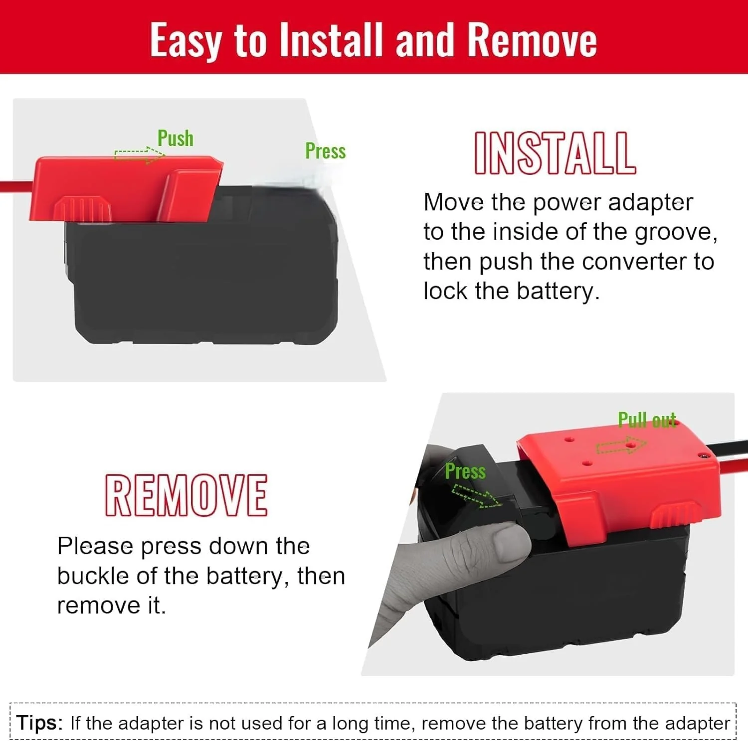 Power Wheel Adapter with Wire Harness Compatible with Milwaukee Battery - Image 7