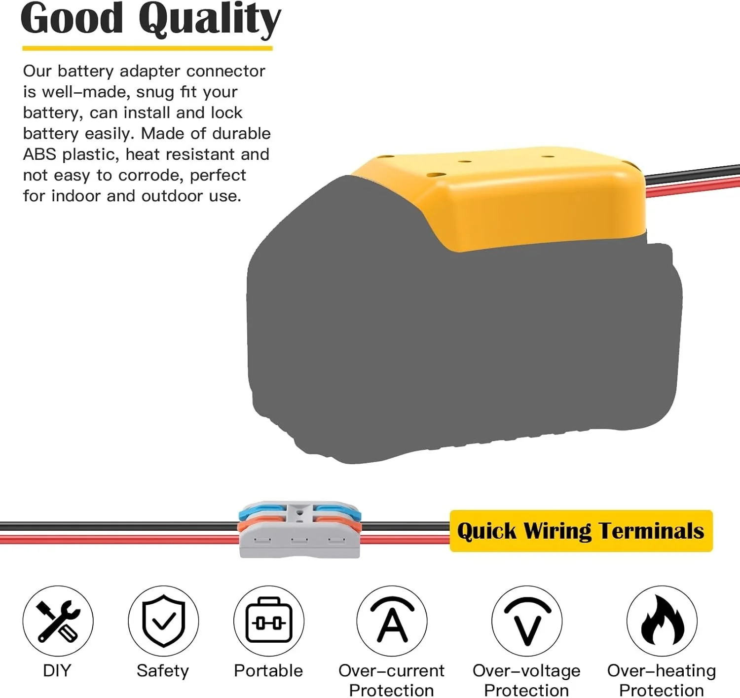 Power Wheel Adapter for 20V/18V Dewalt Batteries with Easy Installation and Safety Features - Image 8