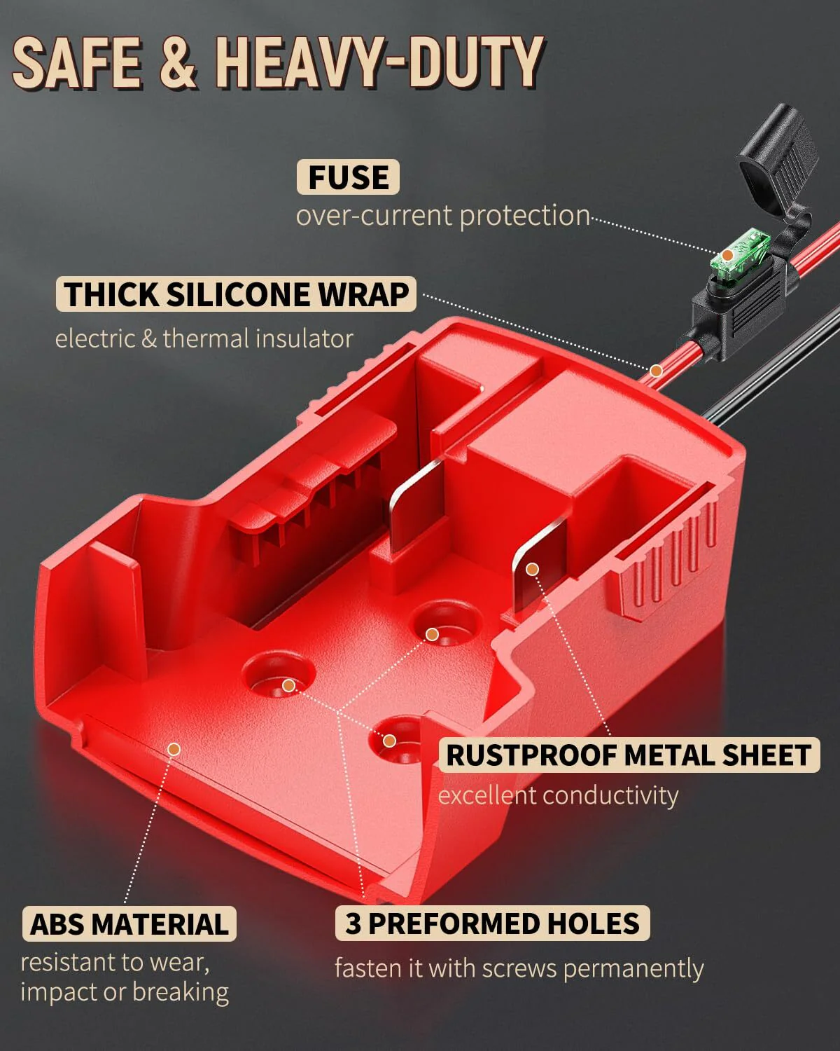 Milwaukee M18 Battery Adapter for Peg Perego and Power Wheels Ride-On Vehicles - Image 4