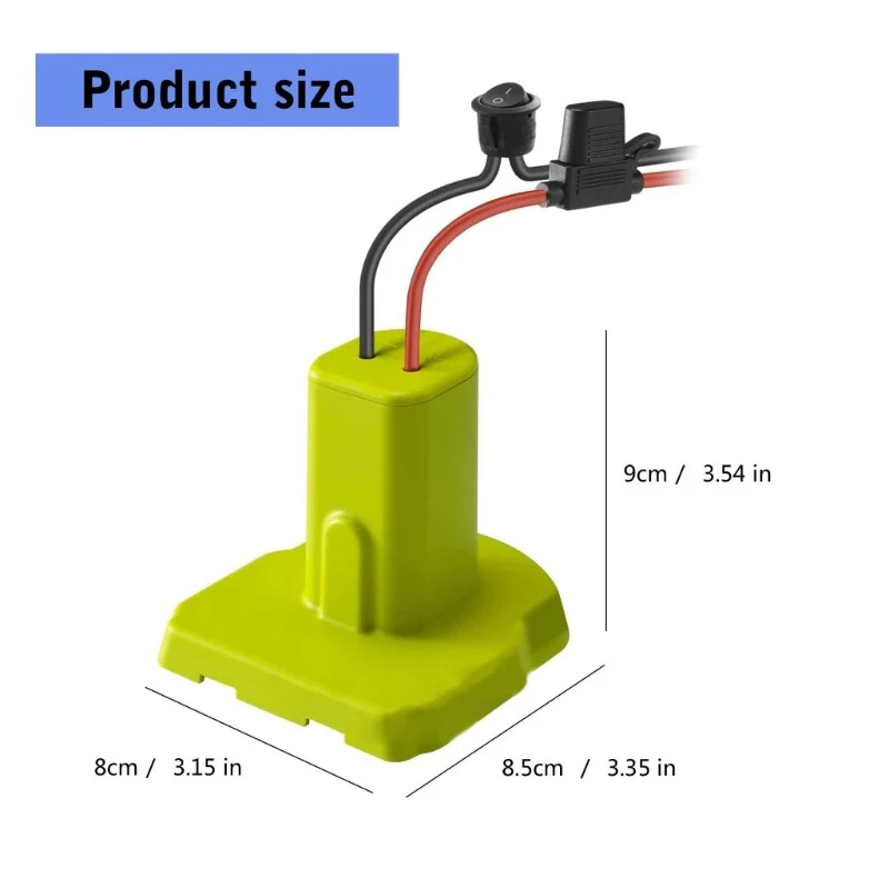 Power Wheel Battery Adapter for 7.2-20V Li Battery Converters with Wire - Image 9