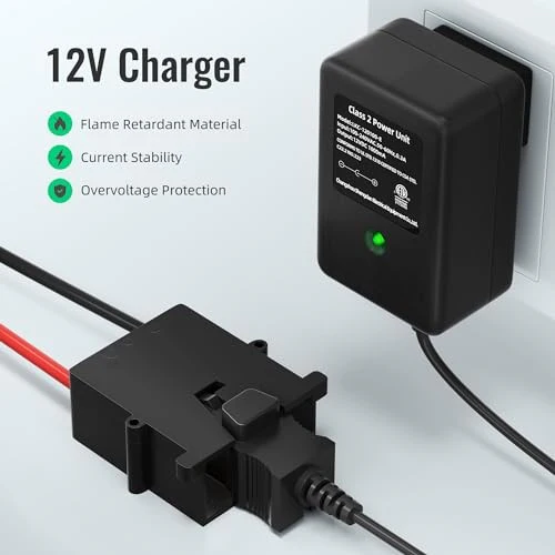 12 Volt Power Wheel Charger with 12 AWG Wire Harness and Connector - Image 4