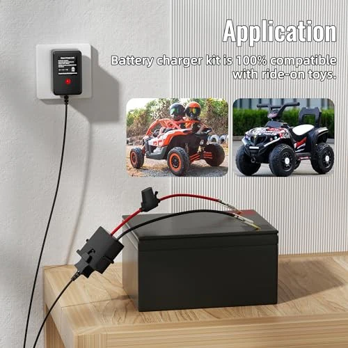 12 Volt Power Wheel Charger with 12 AWG Wire Harness and Connector - Image 7