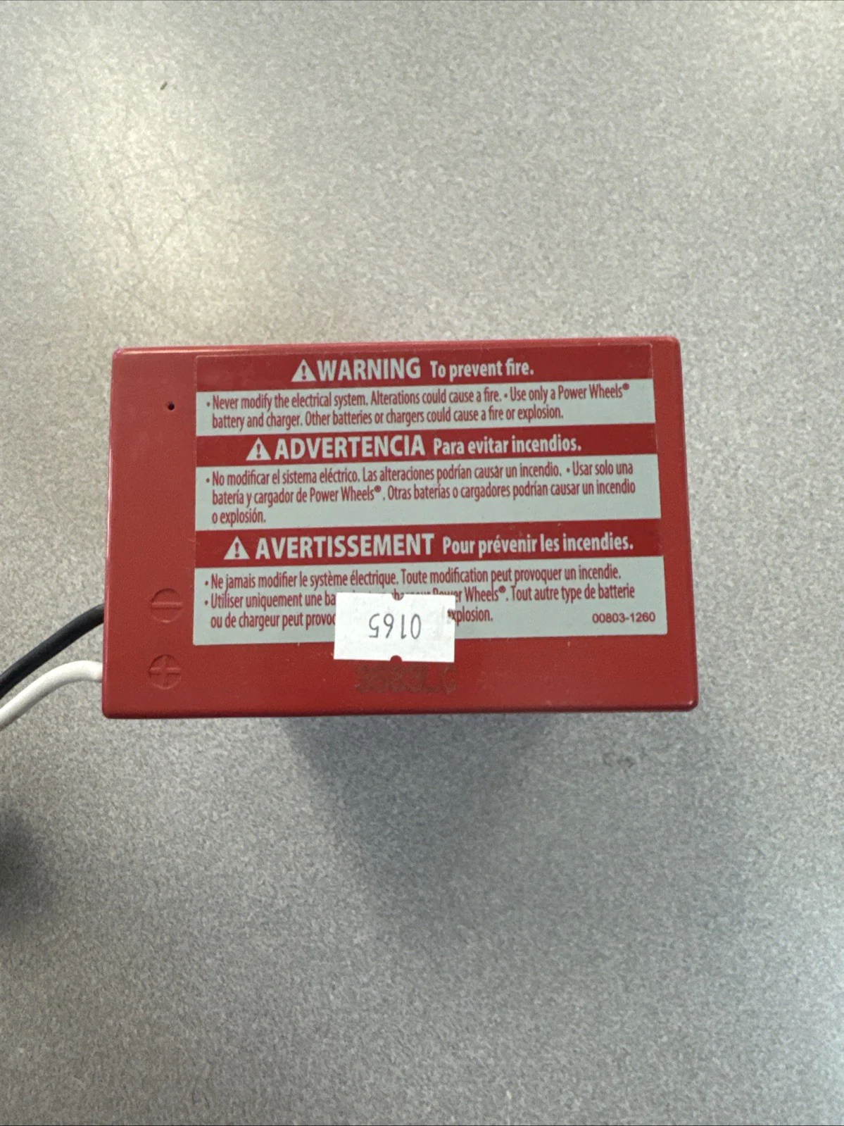 Power Wheels 6-Volt Rechargeable Battery Pack Red Original Equipment - Image 8