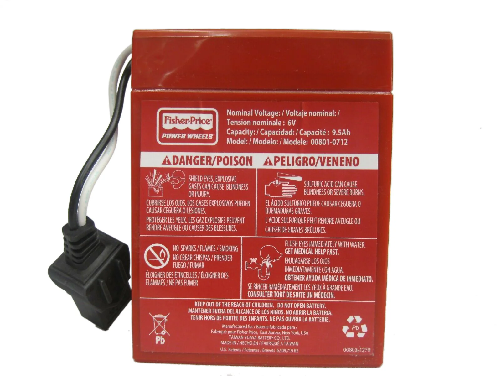 Genuine 6V Red Power Wheels Replacement Battery with 1-Year Warranty - Image 2