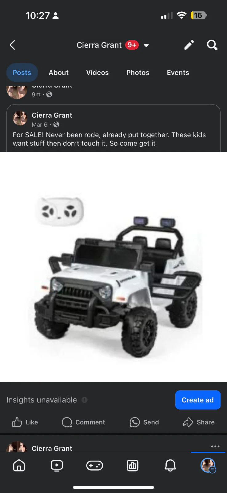 12V Power Wheels Ride-On Toy Vehicle - Image 3