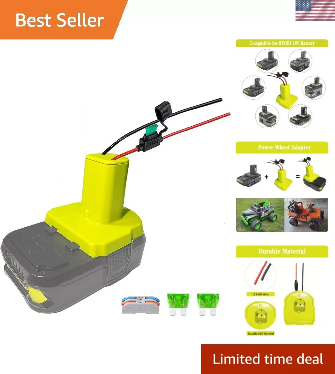 18V Battery Conversion Kit with Replaceable Fuse for Power Wheels Safe and Reliable - Image 9
