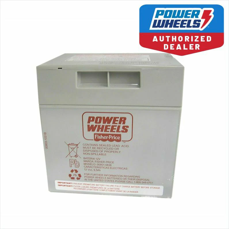 Genuine 12V Gray Replacement Battery for Power Wheels Eliminator 73180