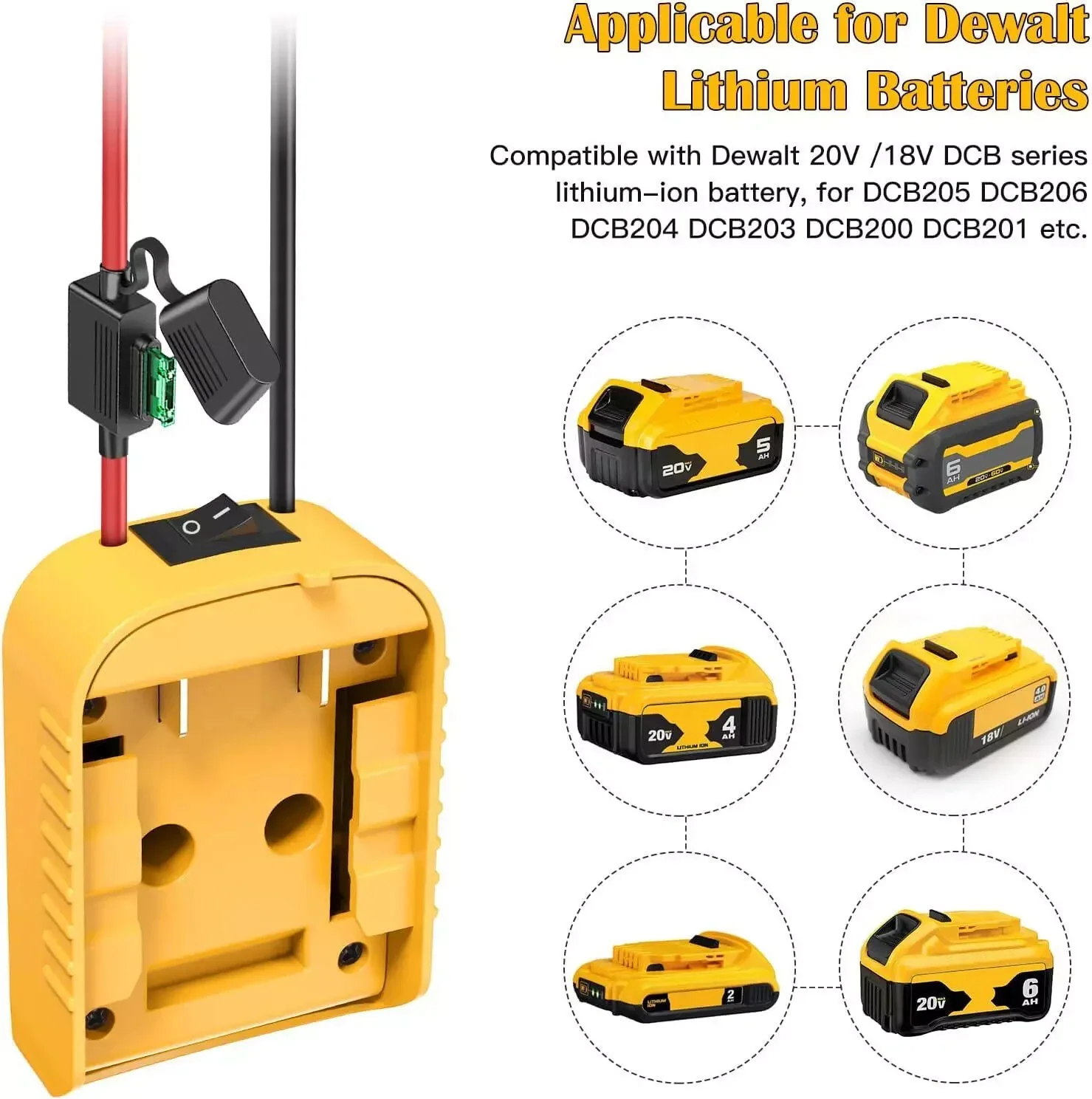 Power Wheels Adapter and Battery Kit Compatible with 20V Dewalt Batteries - Image 4